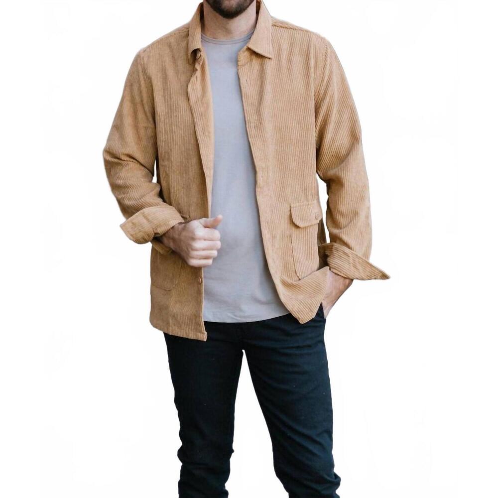 NEW SOULSTAR corduroy shirt jacket in beige